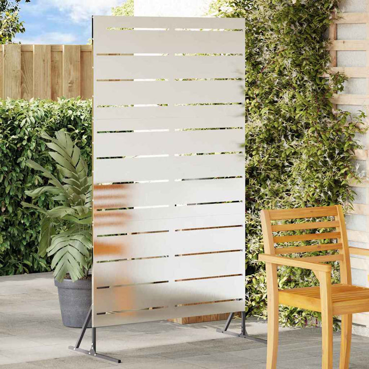 Vidaxl privacyscherm 100 x 50 x 180 cm roestvrij staal zilver