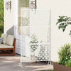 Vidaxl privacyscherm wit 100 x 50 x 180 cm staal