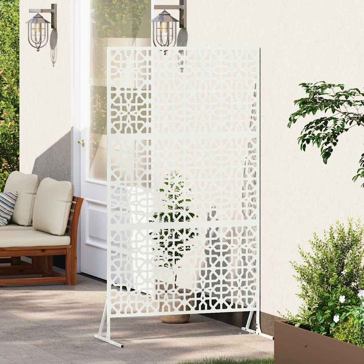 Vidaxl privacyscherm 100 x 50 x 180 cm staal wit
