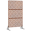 Vidaxl privacyscherm grijs 100 x 50 x 180 cm cortenstaal