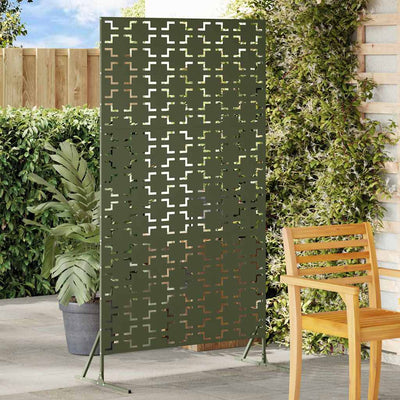 Vidaxl privacyscherm 100 x 50 x 180 cm staal olijfgroen