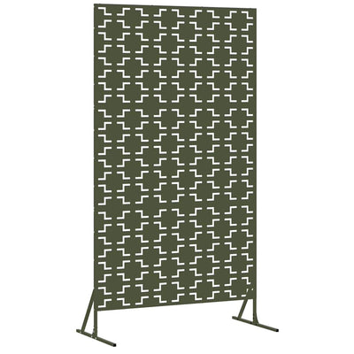 Vidaxl privacyscherm 100 x 50 x 180 cm staal olijfgroen