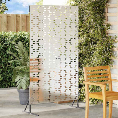 Vidaxl privacyscherm 100 x 50 x 180 cm roestvrij staal zilver
