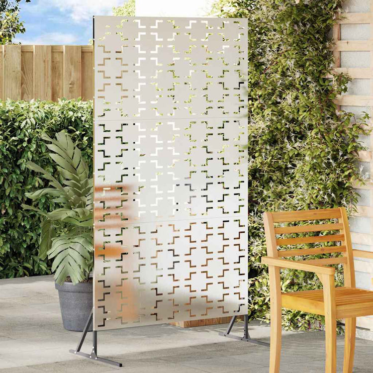 Vidaxl privacyscherm 100 x 50 x 180 cm roestvrij staal zilver