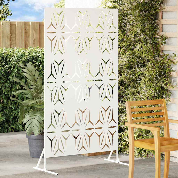 Vidaxl privacyscherm 100 x 50 x 180 cm staal wit