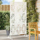 Vidaxl privacyscherm 100 x 50 x 180 cm staal wit