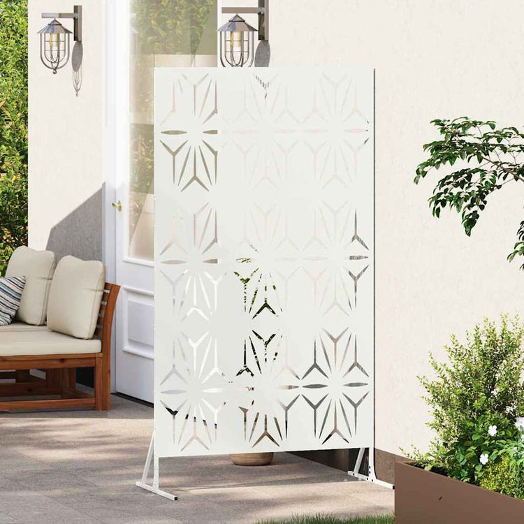 Vidaxl privacyscherm 100 x 50 x 180 cm staal wit