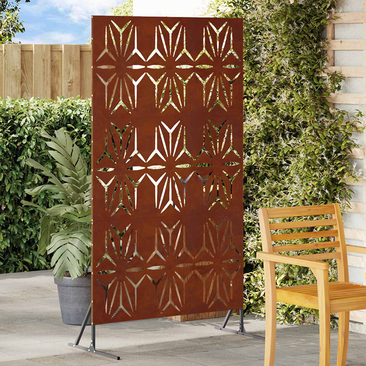 Vidaxl privacyscherm 100 x 50 x 180 cm weervast staal roestkleurig