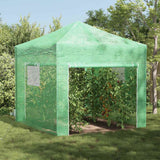 Vidaxl kas met pop-up frame met dak groen 290 x 290 x 315 cm ijzer - afbeelding 1
