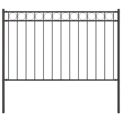 Vidaxl hecelement grijs 170 x 150 cm staal