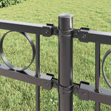 Vidaxl hecelement assen 170 x 170 cm staal grijs - afbeelding 3