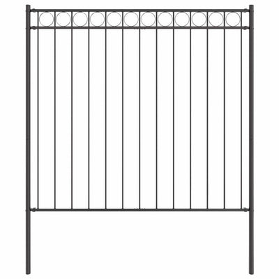 Vidaxl hecelement grijs 170 x 170 cm staal