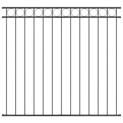 Vidaxl hecelement grijs 170 x 150 cm staal