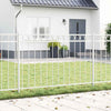Vidaxl hecelement wit 170 x 130 cm staal