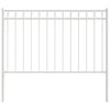 Vidaxl hecelement wit 170 x 130 cm staal
