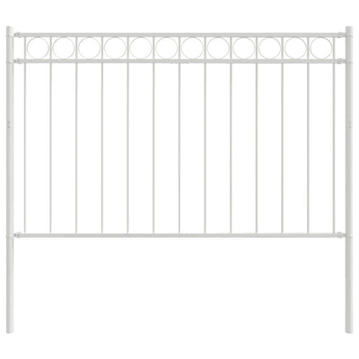 Vidaxl hecelement wit 170 x 130 cm staal