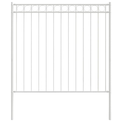Vidaxl hecelement wit 170 x 200 cm staal