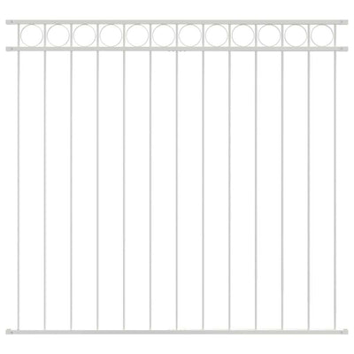 Vidaxl hecelement wit 170 x 120 cm staal