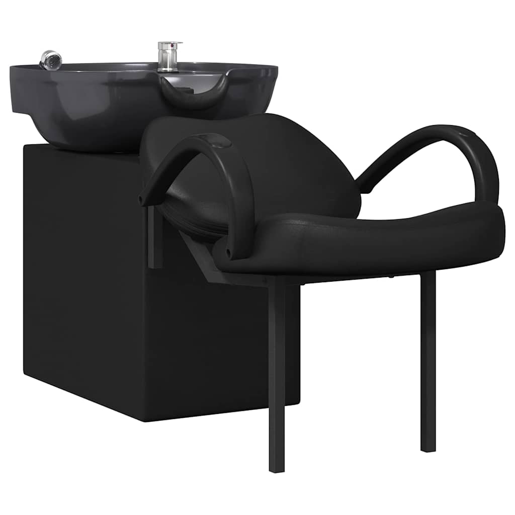 Vidaxl shampoo stoel zwart 136 x 60 x 92 cm pvc