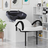 Vidaxl shampoo stoel wit en zwart 63 x 141 x 92 cm pvc