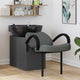 Vidaxl shampoo stoel donkergrijs en zwart 136 x 60 x 92 cm stof