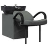 Vidaxl shampoo stoel donkergrijs en zwart 136 x 60 x 92 cm stof