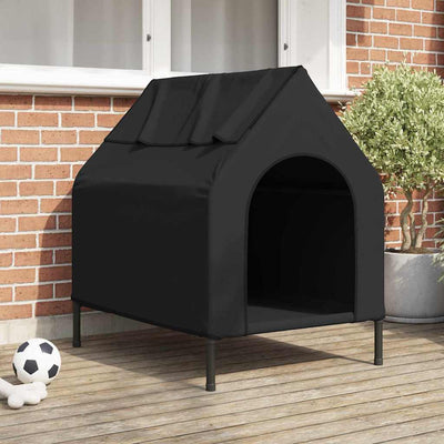 Vidaxl huis voor huisdieren zwart 110 x 75 x 90 cm staal