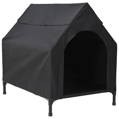 Vidaxl huis voor huisdieren zwart 110 x 75 x 90 cm staal