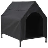 Vidaxl huis voor huisdieren zwart 110 x 75 x 90 cm staal - afbeelding 2