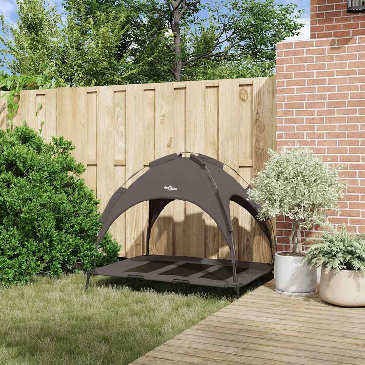 Vidaxl hondenbed bruin 122 x 93 x 106,5 cm staal
