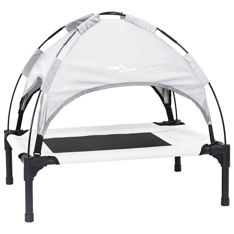 Vidaxl hondenbed 62 x 48 x 61 cm staal zilvergrijs