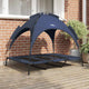 Vidaxl hondenbed marineblauw 122 x 93 x 106,5 cm staal