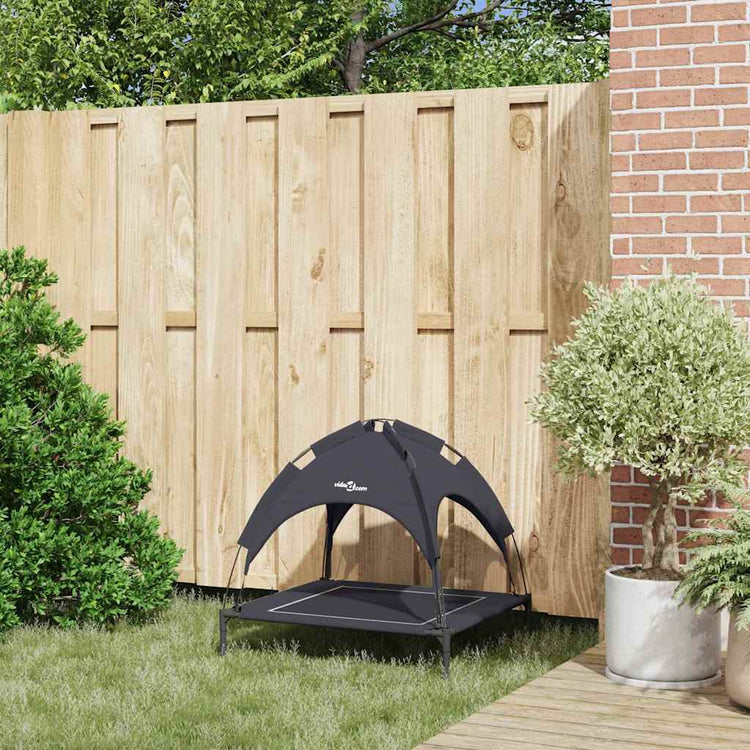 Vidaxl hondenbed 71 x 64 x 71 cm staal zwart