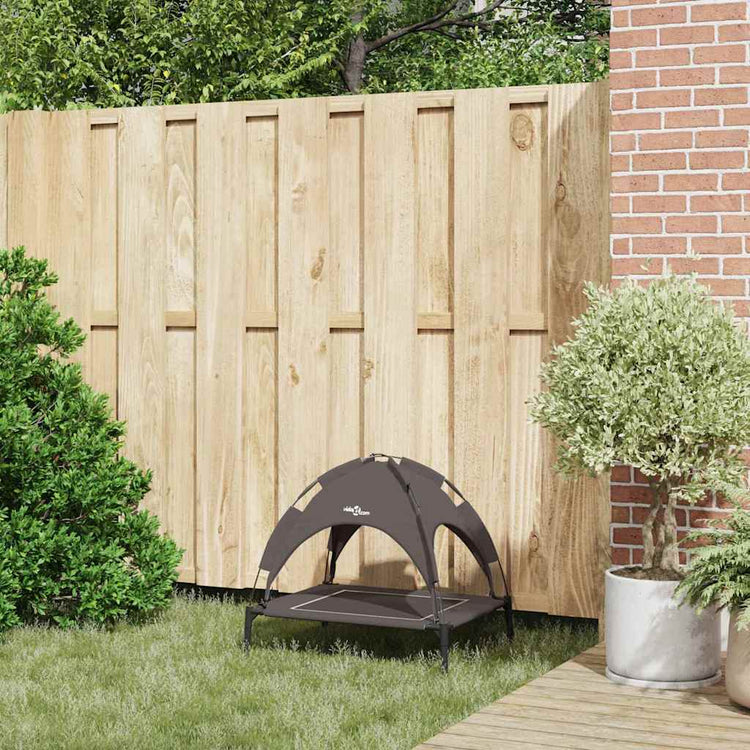 Vidaxl hondenbed 63 x 49,5 x 60 cm staal bruin