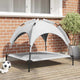 Vidaxl hondenbed 90 x 81 x 80,5 cm staal zilvergrijs