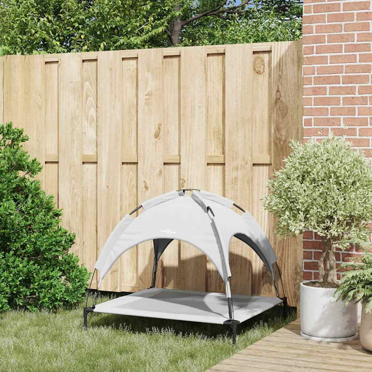 Vidaxl hondenbed 90 x 81 x 80,5 cm staal zilvergrijs