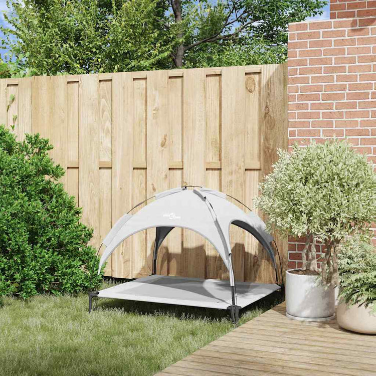 Vidaxl hondenbed 104 x 86 x 84,5 cm staal zilvergrijs