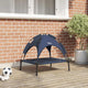 Vidaxl hondenbed 63 x 49,5 x 60 cm staal marineblauw