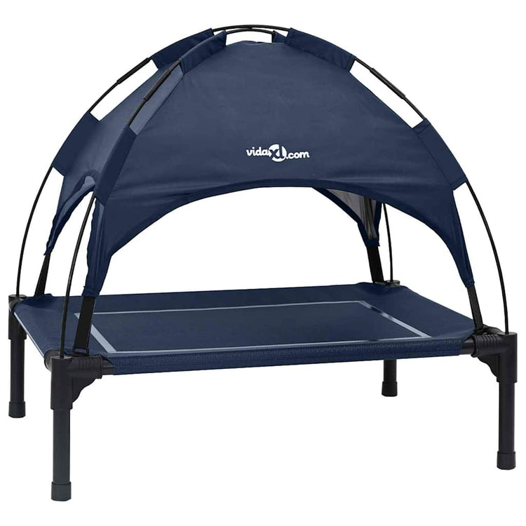Vidaxl hondenbed 71 x 64 x 71 cm staal marineblauw