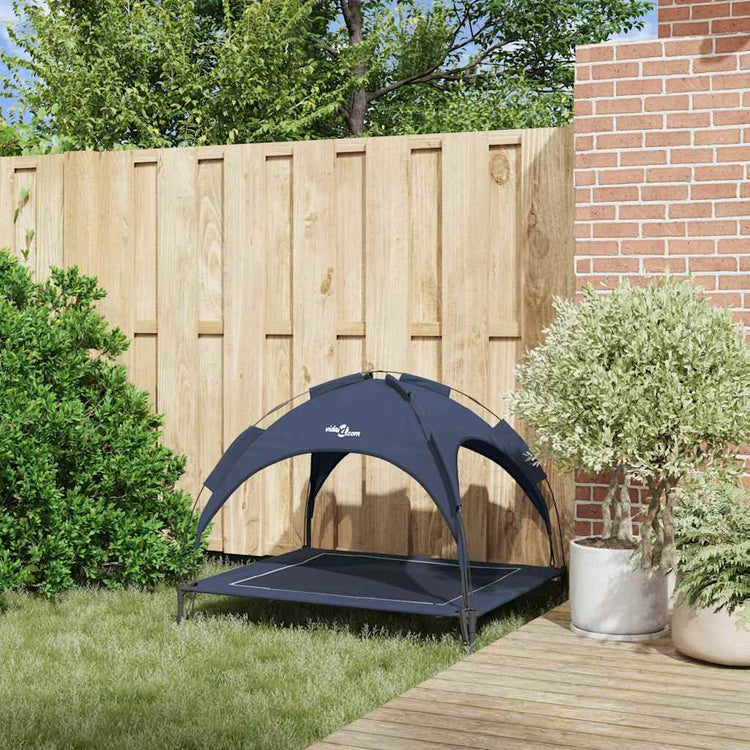 Vidaxl hondenbed 104 x 86 x 84,5 cm staal marineblauw