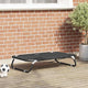 Vidaxl hondenbed 90 x 55 x 18 cm staal zwart