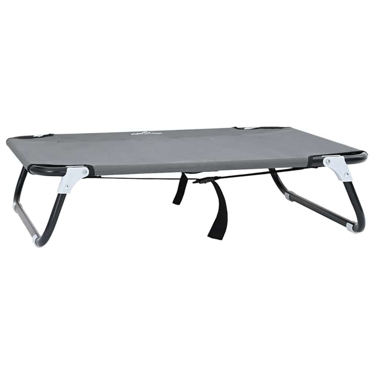 Vidaxl hondenbed lichtgrijs 80 x 55 x 18 cm staal