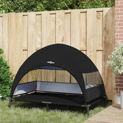 Vidaxl verhoogd hondenbed 127 x 81 x 108 cm stof en staal zwart - afbeelding 3