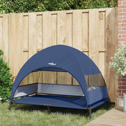 Vidaxl verhoogd hondenbed 127 x 81 x 108 cm stof en staal marineblauw - afbeelding 3
