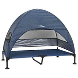 Vidaxl verhoogd hondenbed 127 x 81 x 108 cm stof en staal marineblauw - afbeelding 2