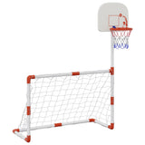Vidaxl kindervoetbal- en basketbalset met ballen 98x50x70 cm - afbeelding 3
