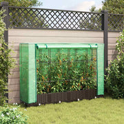 Vidaxl plantenbak verhoogd met kashoes 160x40x123 cm rattanlook - afbeelding 3