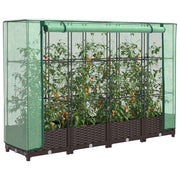 Vidaxl plantenbak verhoogd met kashoes 160x40x123 cm rattanlook - afbeelding 1