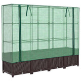 Vidaxl plantenbak verhoogd met kashoes 160x40x138 cm rattanlook - afbeelding 2