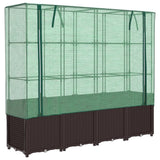 Vidaxl plantenbak verhoogd met kashoes 160x40x153 cm rattanlook - afbeelding 2